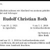 Roth Rudolf 1921-2010 Todesanzeige